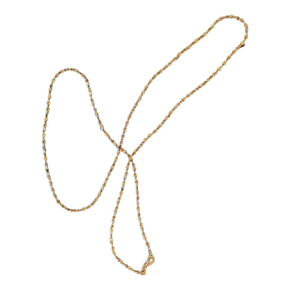 Women's Teen Gold Tone 22" Dbl Water Wave Chain 14KF Gift Casual Dressy MA23-ah - Picture 1 of 4